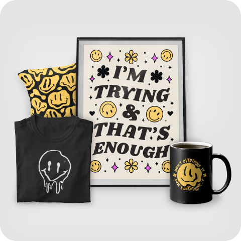 different merch products